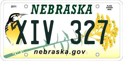 NE license plate XIV327