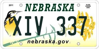 NE license plate XIV337