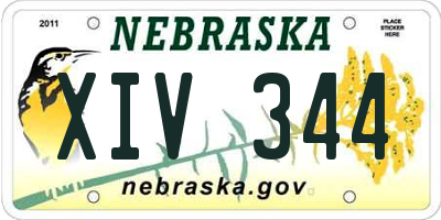 NE license plate XIV344