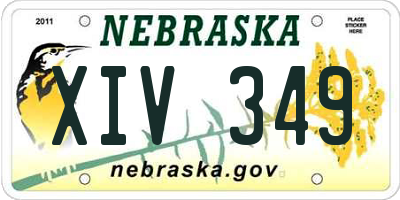NE license plate XIV349