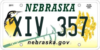 NE license plate XIV357