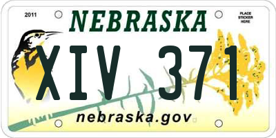 NE license plate XIV371