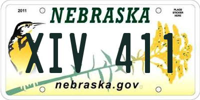 NE license plate XIV411
