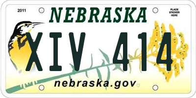 NE license plate XIV414