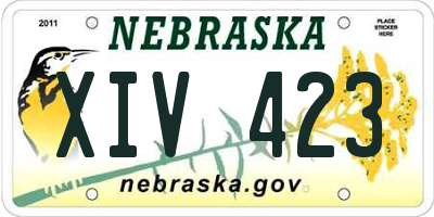 NE license plate XIV423