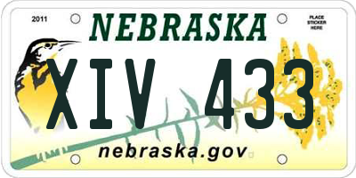 NE license plate XIV433
