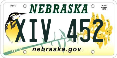 NE license plate XIV452