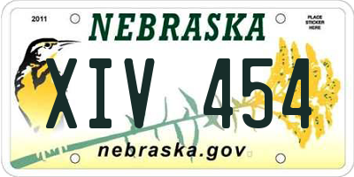 NE license plate XIV454