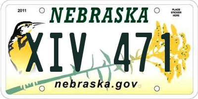 NE license plate XIV471