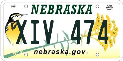 NE license plate XIV474