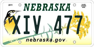 NE license plate XIV477