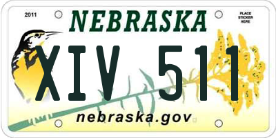 NE license plate XIV511