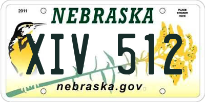 NE license plate XIV512
