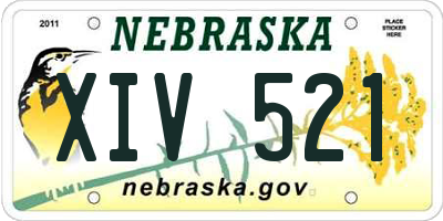 NE license plate XIV521