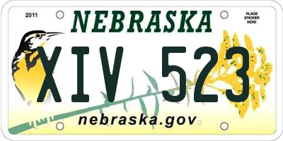 NE license plate XIV523