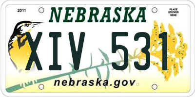 NE license plate XIV531