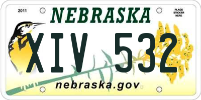 NE license plate XIV532