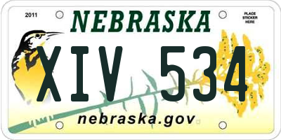 NE license plate XIV534