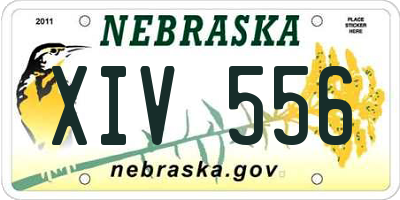 NE license plate XIV556
