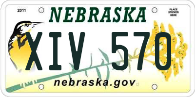 NE license plate XIV570