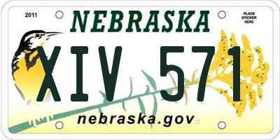 NE license plate XIV571