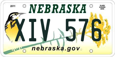 NE license plate XIV576