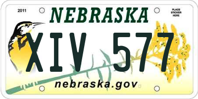NE license plate XIV577