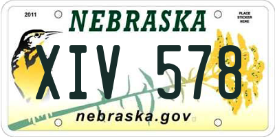 NE license plate XIV578