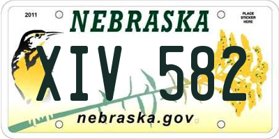 NE license plate XIV582
