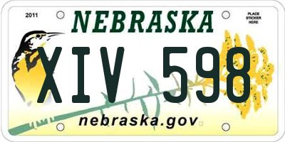 NE license plate XIV598