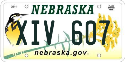 NE license plate XIV607