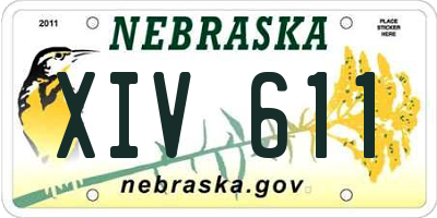 NE license plate XIV611
