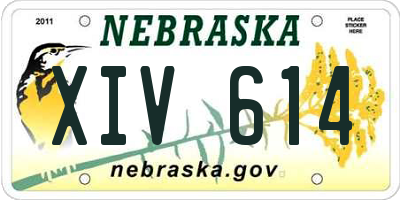 NE license plate XIV614