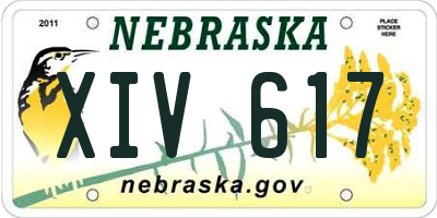 NE license plate XIV617