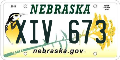 NE license plate XIV673