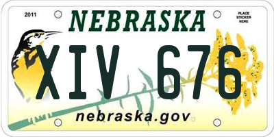 NE license plate XIV676