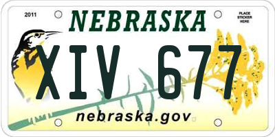 NE license plate XIV677