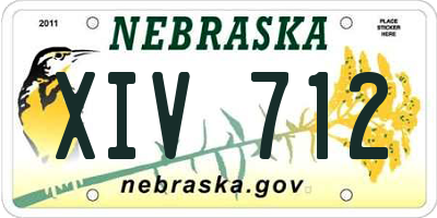 NE license plate XIV712