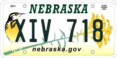 NE license plate XIV718