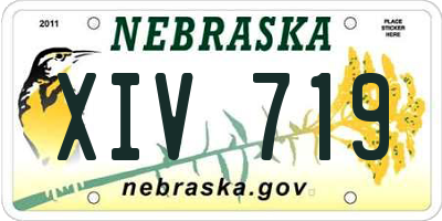 NE license plate XIV719