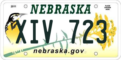 NE license plate XIV723