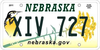 NE license plate XIV727