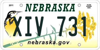 NE license plate XIV731