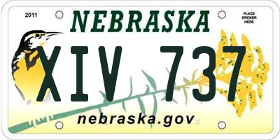 NE license plate XIV737