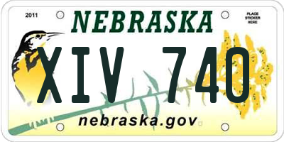 NE license plate XIV740