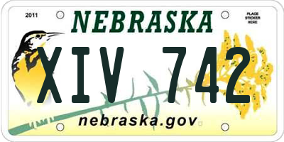 NE license plate XIV742