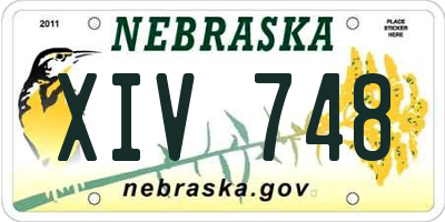 NE license plate XIV748