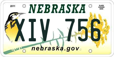 NE license plate XIV756