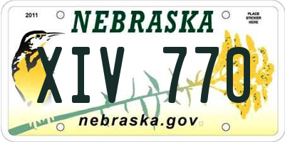 NE license plate XIV770