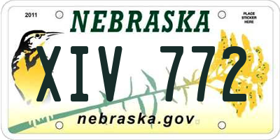 NE license plate XIV772